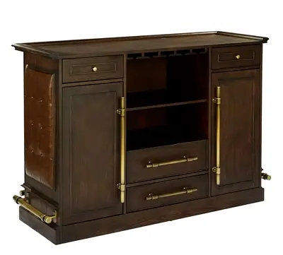 Stunning Vintage-Style Wooden Bar Cabinet