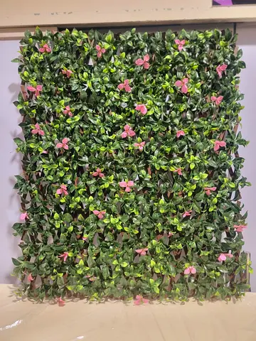 PVC Artificial Fence 200x100cm | Expandable Garden Privacy Wall | Balcony Green Fence | Dragon Mart