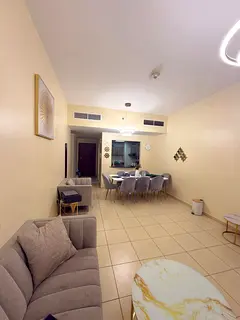 Two bedrooms and a living room for sale in Ajman Towers, spacious with 3 bathrooms, AED 220,000 fina