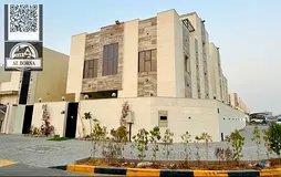 Corner villa for rent in Al Amerah, Ajman. 6 master bedrooms, majlis, living room, ground floor, fir