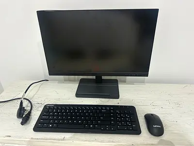 Lenovo monitor, pad and mouse