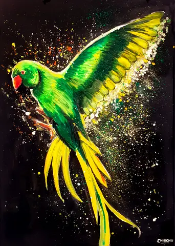 Painting  parrot