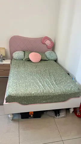 Comfortable Bed with Soft Headboard