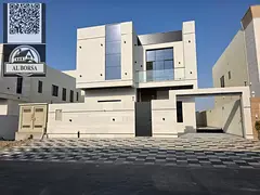 Villa for sale in Al Helio 2, Ajman. 5 master bedrooms, majlis, living room, maid's room, centra