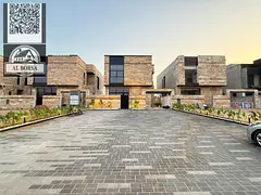 For rent in Al Zahia: a villa with 5 master bedrooms, a majlis, a living room, a maid's room, an