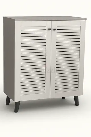 Wooden Shoe Organizer with 4 Shelves - Compact Wooden Shoe Cabinet in UAE