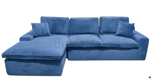 Comfortable Blue L-shaped Sofa for Sale