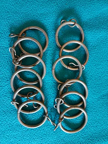 Curtain rod metal rings set of 12