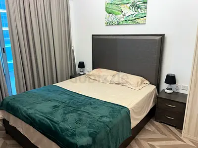 Private room in business bay  clean and calm with  living room.