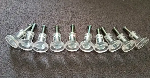 Clear door knobs set