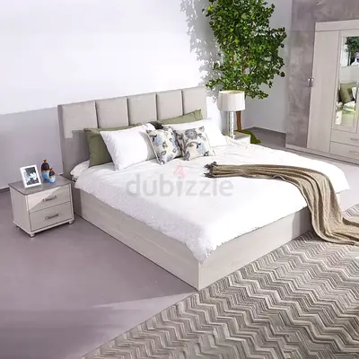 King size fabric bed