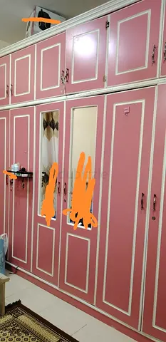 Elegant Pink Wardrobe with Multiple Compartments