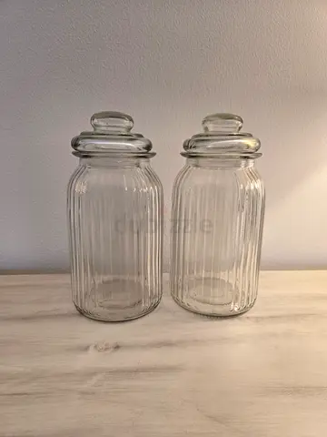 Stylish Set of Glass Storage Jars