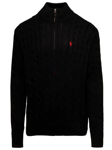 ralph lauren half zip long sleeved jumper