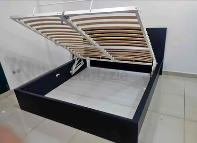 IKEA Malam ottoman king size 180×200cm hydraulic bed frame with IKEA mattress