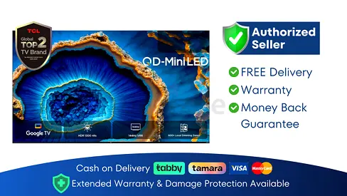 TCL 55 inch TV QLED Smart 4K Android Mini LED - Brand New | 1 Year Warranty | FREE Delivery | AD5768