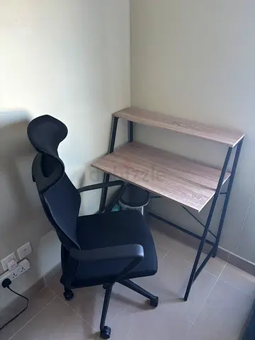 Modern Office Desk and Ergonomic Chair Set