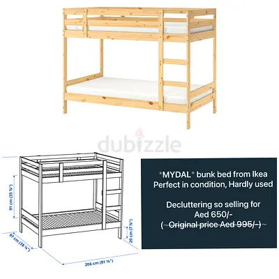 Ikea bunk bed without mattress