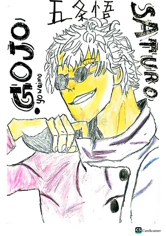 Drawing of saturo gojo