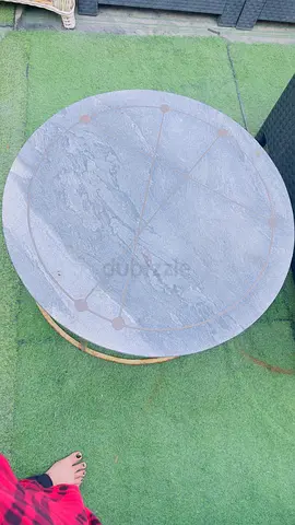 Elegant Round Coffee Table with Marble Top,measurement81*81cm height 40