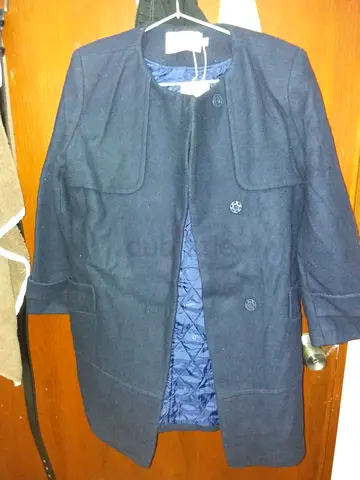 Elegant Navy Blue Overcoat for Sale