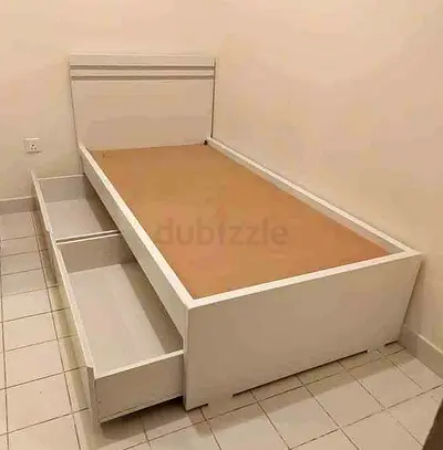 Modern Bed with Storage Drawers