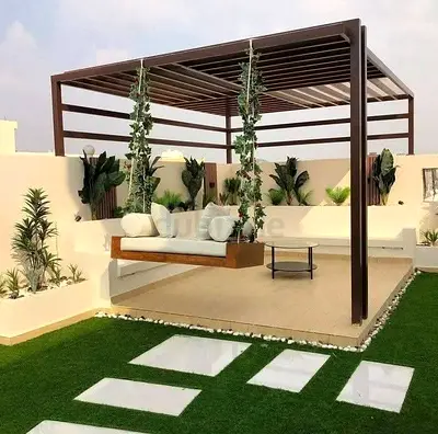 Elegant Garden Pergola with Relaxing Swing
