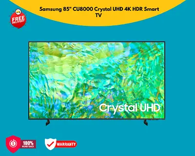 Samsung 85 Crystal UHD 4K HDR Smart TV 85CU800 - New - Warranty - Free Delivery All Over UAE