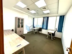 Ready-to-move 300 sq ft office space in Dubai with modern workspace, on-site cafeteria, pantry, and