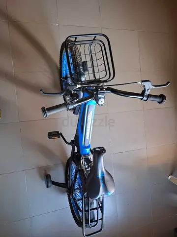 Blue Childs Bicycle with Front Basket