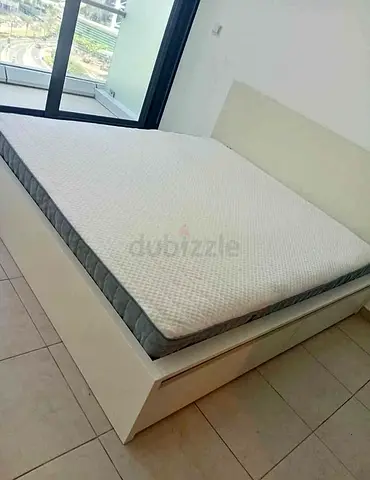 IKEA Malam queen size bed 160/200cm bed with 2 storage drawers underneath  and Ikea mattress