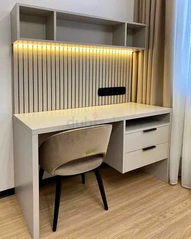 Customize Stylish Modern Study Table with Built-in Lighting