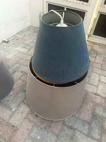 Blue ceiling lampshade