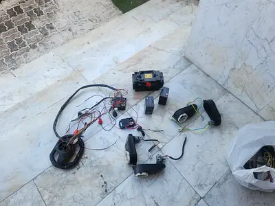 Used Electrical Equipment and Three childrens car batteries, two control units witSupplies for Sale