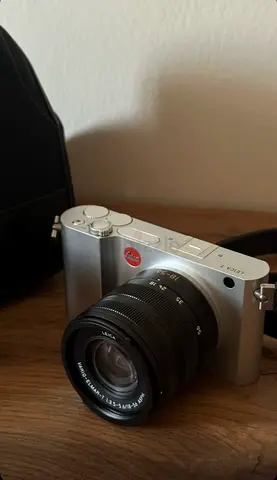 Leica Camera with Lens and Case Ready for Adventure