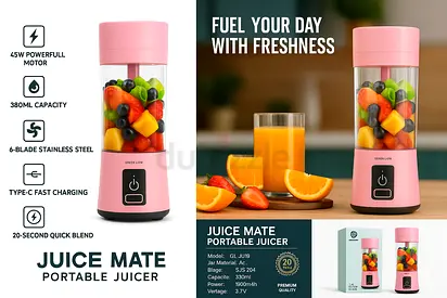 GREEN LION Juice Mate Portable Juicer – Premium Edition (380ml | 45W | Type-C)