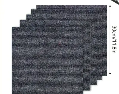 Self adhesive Dark Grey Area carpet tiles 30*30 cm count 40