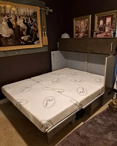 Bed with mattress