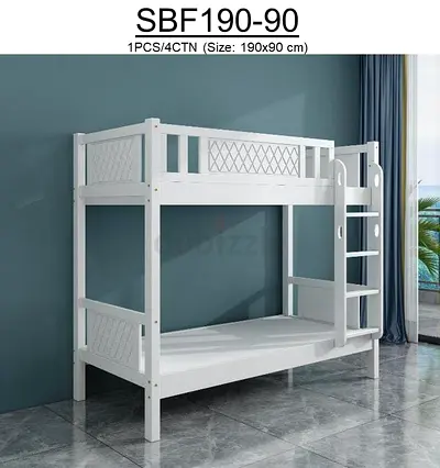 Sturdy White Bunk Bed - Perfect for Kids Rooms