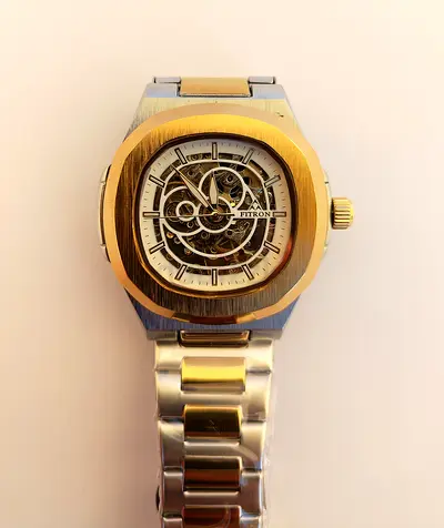 Stylish Skeleton Watch by Fitron