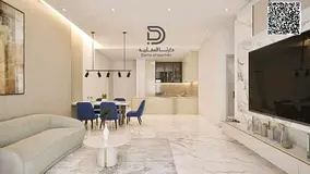 You own a one-room and a hall apartment with a monthly installment of only 4300 riyals, without comm