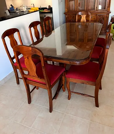 Solid wood dining table