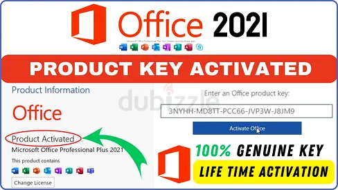 Microsoft Office 2021 Pro Plus – Lifetime Activation | Genuine License Key