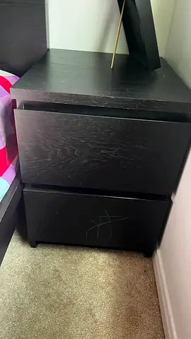 bed with nighstand