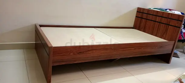 Stylish Wooden Single Bed with Storage