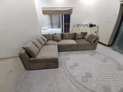 Comfortable L-Shaped Sofa Set in Beige