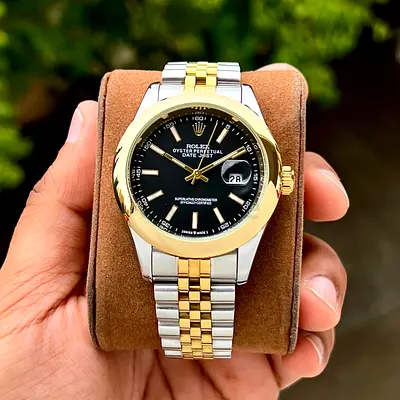 Luxury Rolex Datejust with Gold and Silver Band Replica.
