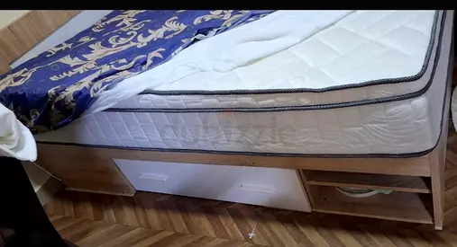 Comfortable Bed with Storage and Soft Mattress