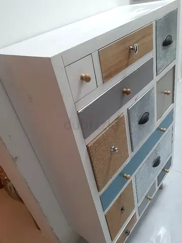 Home Box Morocco Style 13-Drawer Cabinet – White/Multi (Excellent Condition)