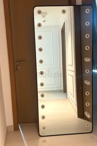 Elegant Standing Mirror with Lights